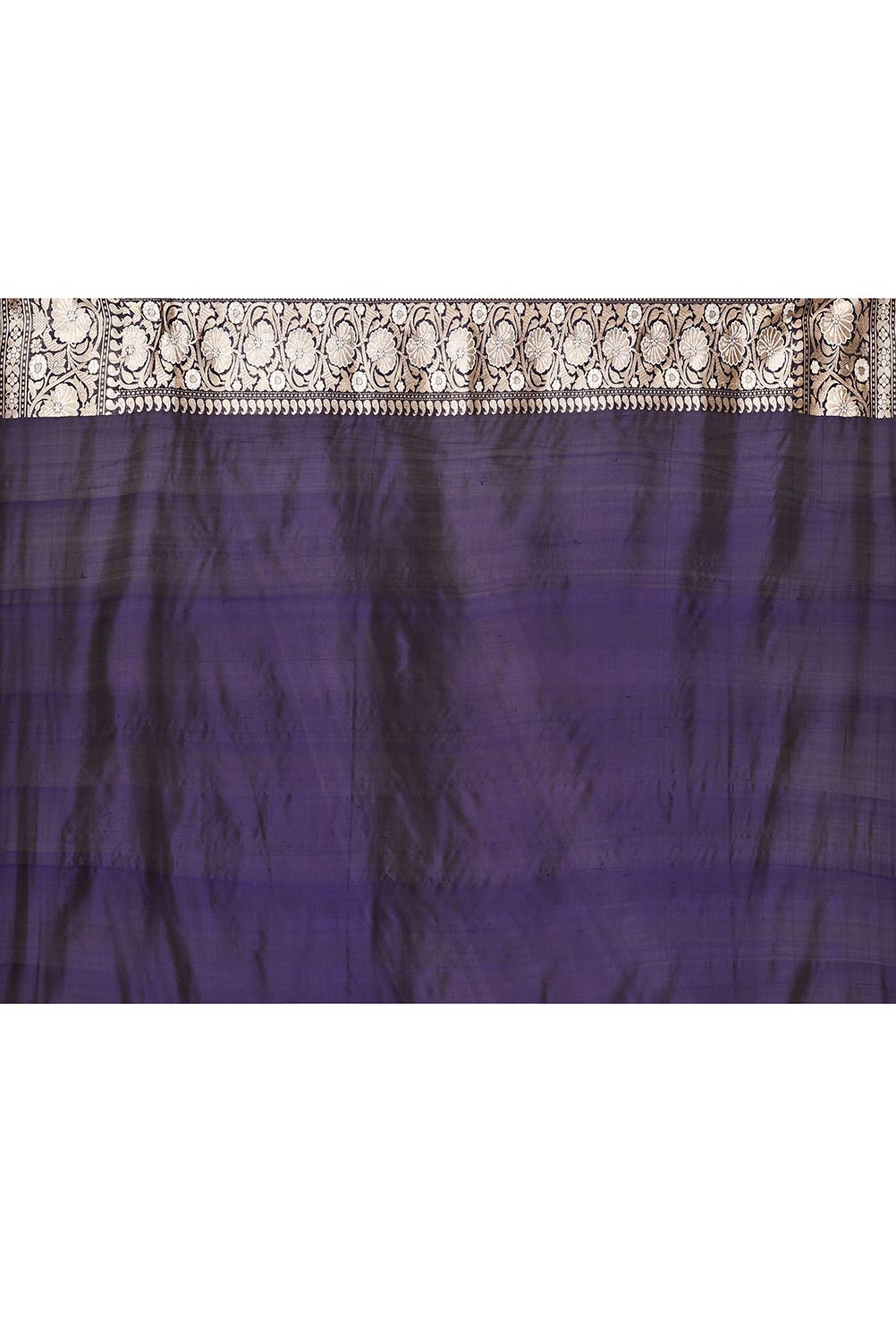 'Noor' Deep Navy Purple Blue Pure Katan Silk Banarasi Handloom Saree 'Noor' Deep Navy Purple Blue Pure Katan Silk Banarasi Handloom Saree