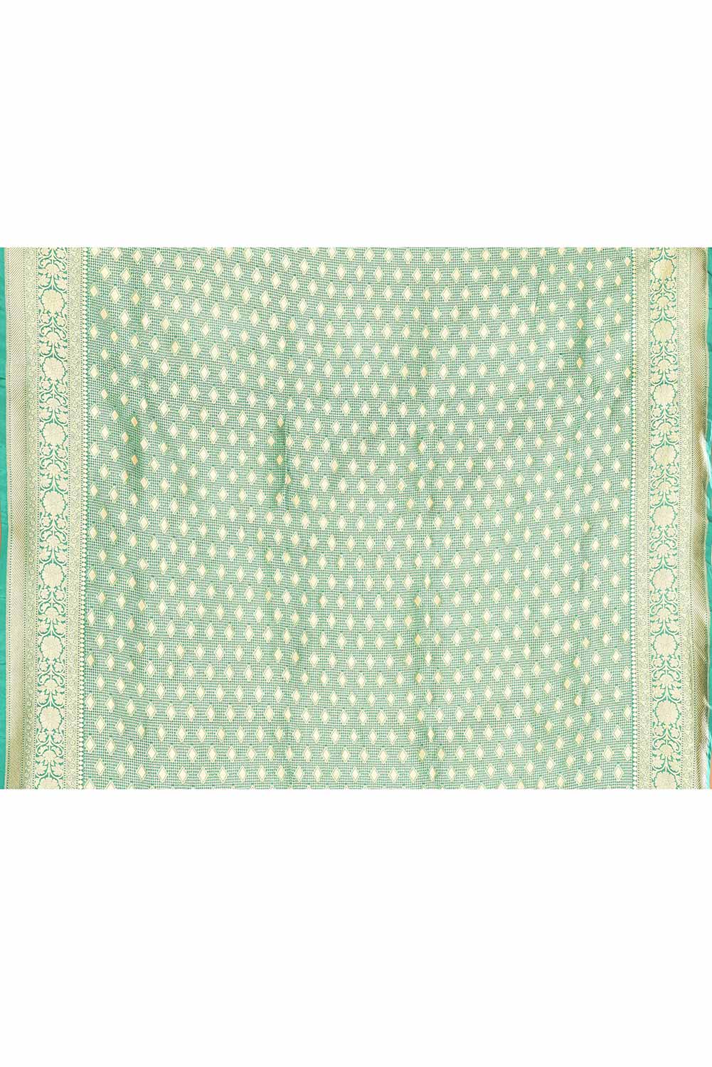 'Pankhuri' Green Pure Uppada Katan Silk Banarasi Handloom Saree 'Pankhuri' Green Pure Uppada Katan Silk Banarasi Handloom Saree