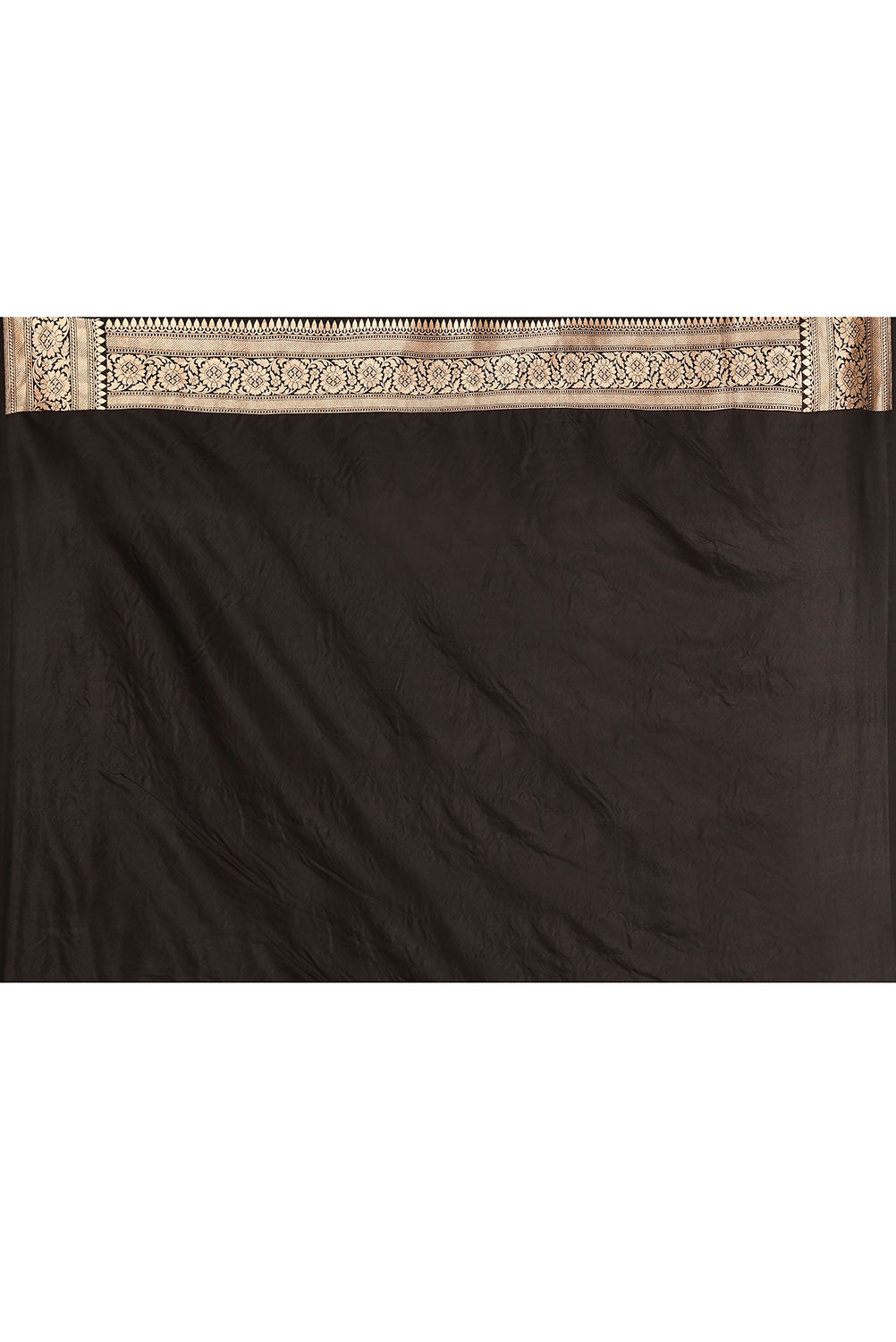 'Rangkat' Black Pure Katan Silk Banarasi Handloom Saare 'Rangkat' Black Pure Katan Silk Banarasi Handloom Saare