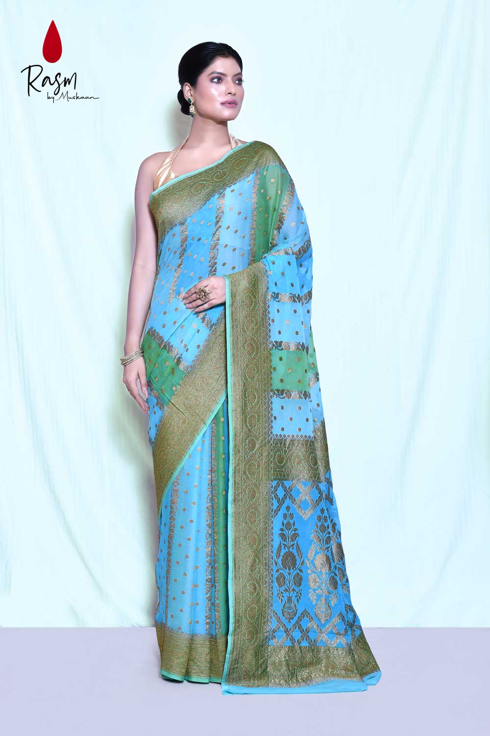 Rangkat Pure Khaddi Georgette Banarasi Saree