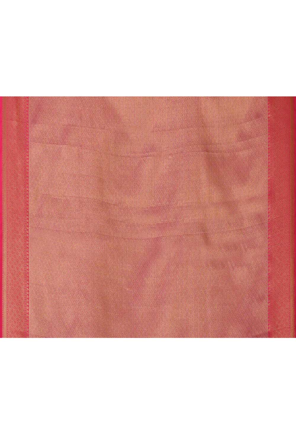Grey Pink Cotton Kota Check Banaras Handloom Saree