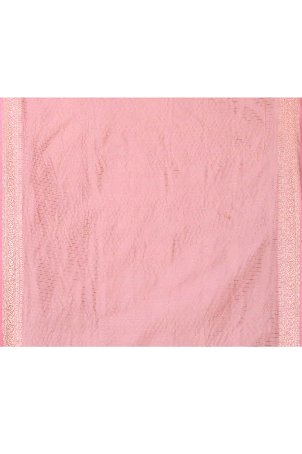 Rose Gold Pure Cotton Silk Banaras Handloom Saree