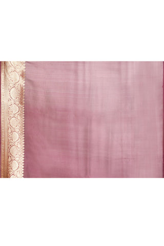 Wine Kora Organza Banarasi Handloom Silk Saree