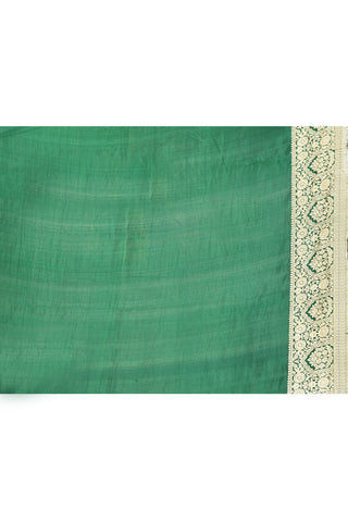 Red- Green Pure Katan Silk Handloom Saree