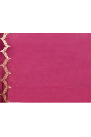 Coral Peach Pure Katan Silk Banarasi Handloom Silk Saree