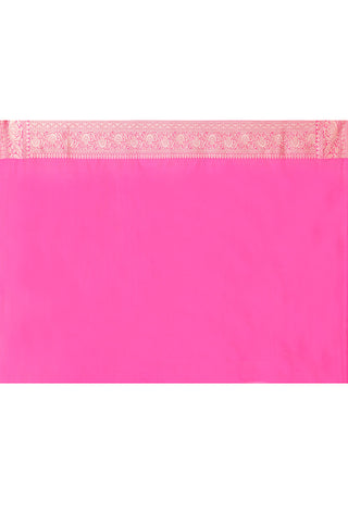 Rani Pink Pure Katan Silk Banarasi Handloom Silk Saree