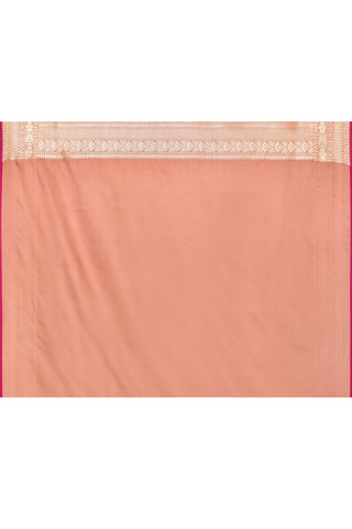 Old Rose Gold Semi Katan Mushru Satin Banarasi Handloom Silk Saree