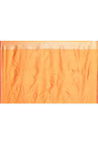 Mustard - Orange Pure Katan Silk Banarasi Handloom Silk Saree