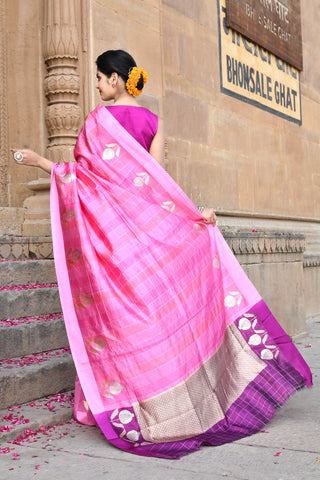 Pure Katan Silk Banarasi Handloom 'Rangkat' Saree