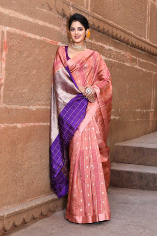 Pure Katan Silk Banarasi Handloom 'Rangkat' Saree