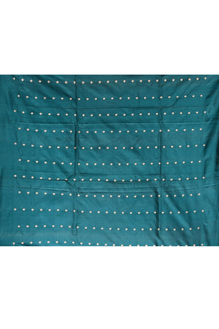 Teal  Pure Katan Silk Banarasi Handloom Silk Saree