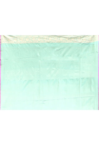 Mint Green Pure Katan Silk Banarasi Handloom Saree