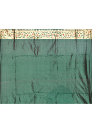 Green - Pure Katan Silk Banarasi Handloom Silk Saree