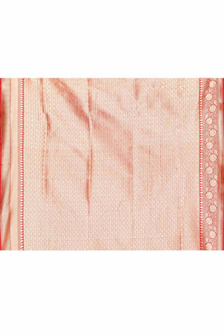 True Red Pure Katan Silk Banarasi Handloom Silk Saree