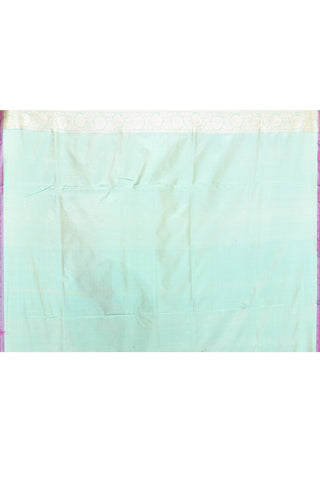 Sea Green Pure Katan Silk Banarasi Handloom Silk Saree