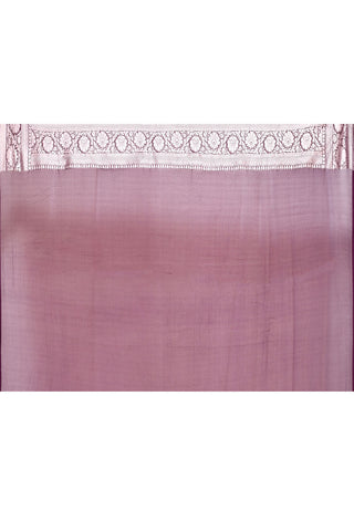 Pink Pure Khaddi Georgette Banarasi Handloom Silk Saree