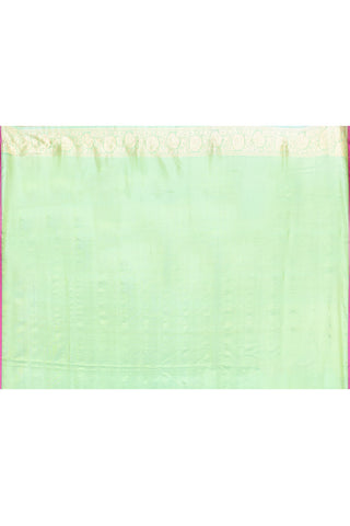 Mint Green Pure Silk Katan Banarasi Handloom Silk Saree