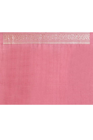 Mauve Pure Tussar Georgette Silk Banarasi Handloom Silk Saree