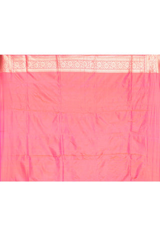 Pink-Purple Pure Katan Silk Banarasi Handloom Silk Saree