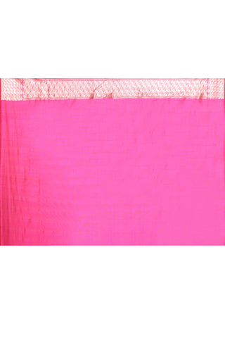 Rani Pink Pure Katan Silk Banarasi Handloom Silk Saree