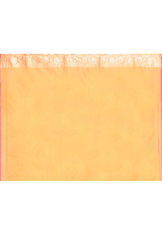 Orange Pure Katan Silk Banarasi Handloom Saree