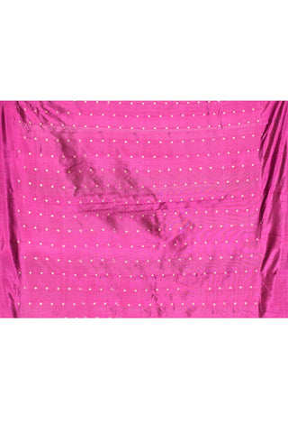 Magenta Purple Pure Katan Silk Banarasi Handloom Silk Saree