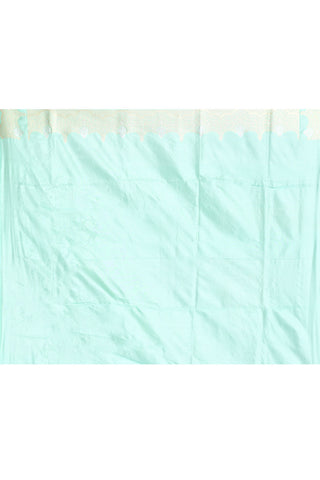 Tourquoise-Pure Katan Silk Banarasi Handloom Silk Saree