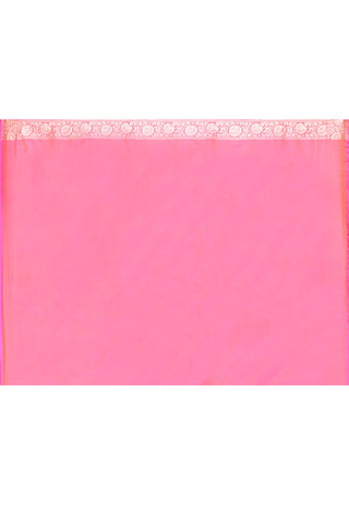 Pink-Orange Pure Katan Silk Banarasi Handloom Silk saree