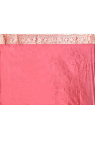 Brick Pure Katan Silk Banarasi Handloom Silk Saree