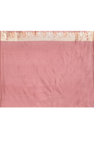 Russet Brown Pure Katan Silk Banarasi Handloom Silk Saree