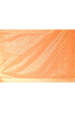 Tussar Beige Gold Banarasi Tissue Handloom Saree