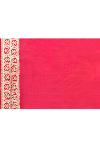 Mustard Yellow-Rani Pure Katan Silk Banarasi Handloom Saree