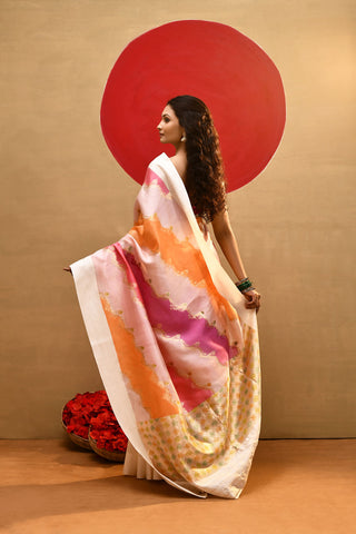 'Chandrika' Rangkat Pure Katan Silk Kadhua Banarasi Handloom Saree