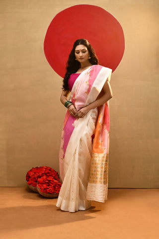 'Chandrika' Rangkat Pure Katan Silk Kadhua Banarasi Handloom Saree