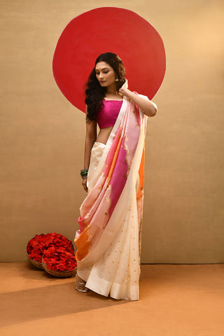 'Chandrika' Rangkat Pure Katan Silk Kadhua Banarasi Handloom Saree