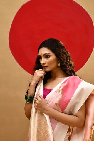 'Chandrika' Rangkat Pure Katan Silk Kadhua Banarasi Handloom Saree