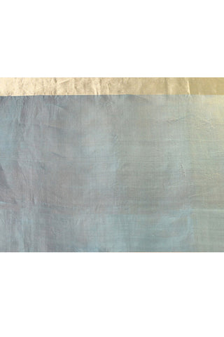 'Lotus Bud' A Shade Of Blue Pure Kora Organza Banarasi Handloom Saree