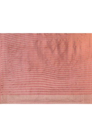 'Hunar' Old Rose Gold Mushru Satin of Banarasi Handloom Saree