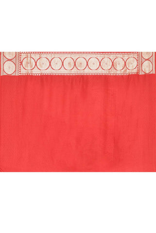 'Lalima' Red Pure Katan Mushru Silk Banarasi Handloom Saree