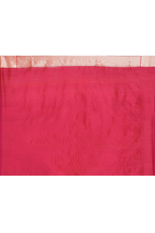 'Chandani' Magenta-Red Pure Katan Silk Banarasi Handloom Saree with all Over Meenakari Jaal