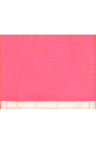 'Nirja' Orange - Pink Pure Katan Silk Tanchoi Meenakari Jaal Banarasi Handloom Saree