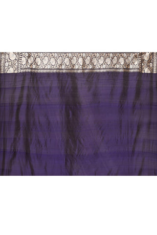 'Maharani' Deep Blue Pure Katan Silk Banarasi Handloom Saree