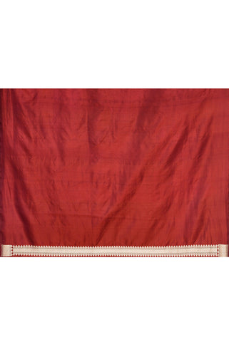 'Nayab' Deep Cranberry Resham Tanchoi Brocade Pure Katan Silk Banarasi Handloom Saree